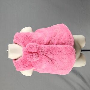 Fuzzy Pink Vest - Infant Girl - Sz 12M